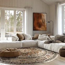 Tappeto rotondo - Siliana (beige)
