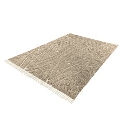 Tappeto A Pelo Lungo - Kindon Natural Cotton Shaggy (beige/bianco)