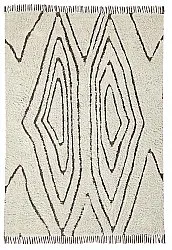 Tappeto A Pelo Lungo - Kindon Natural Cotton Shaggy (bianco sporco/marrone)