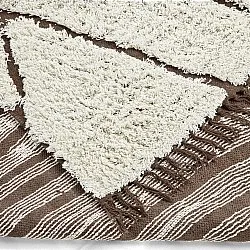 Tappeto A Pelo Lungo - Kindon Natural Cotton Shaggy (bianco sporco/marrone)