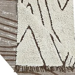 Tappeto A Pelo Lungo - Kindon Natural Cotton Shaggy (bianco sporco/marrone)