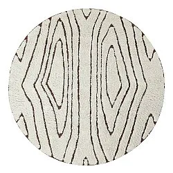 Tappeti rotondi - Kindon Natural Cotton Shaggy (bianco sporco/marrone)