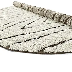 Tappeti rotondi - Kindon Natural Cotton Shaggy (bianco sporco/marrone)