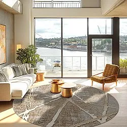 Tappeto rotondo - Lagos (beige)