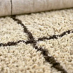 Tappeto A Pelo Lungo - Lana Natural Cotton Shaggy (beige/marrone)