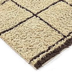 Tappeto A Pelo Lungo - Lana Natural Cotton Shaggy (beige/marrone)