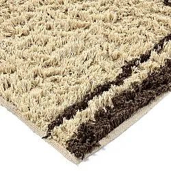 Tappeto A Pelo Lungo - Lana Natural Cotton Shaggy (beige/marrone)