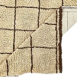 Tappeto A Pelo Lungo - Lana Natural Cotton Shaggy (beige/marrone)