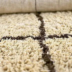 Tappeto A Pelo Lungo - Lana Natural Cotton Shaggy (beige/marrone)