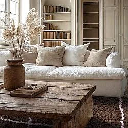 Tappeto A Pelo Lungo - Lana Natural Cotton Shaggy (marrone)