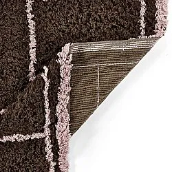 Tappeto A Pelo Lungo - Lana Natural Cotton Shaggy (marrone)