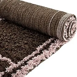 Tappeto A Pelo Lungo - Lana Natural Cotton Shaggy (marrone)
