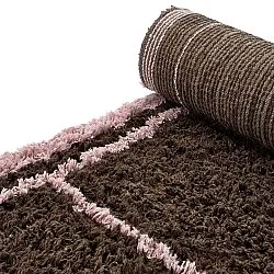 Tappeto A Pelo Lungo - Lana Natural Cotton Shaggy (marrone)