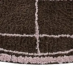 Tappeto rotondo - Lana Natural Cotton Shaggy (marrone)