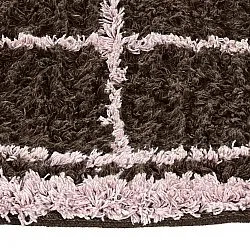 Tappeto rotondo - Lana Natural Cotton Shaggy (marrone)