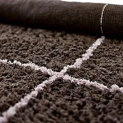 Tappeto rotondo - Lana Natural Cotton Shaggy (marrone)
