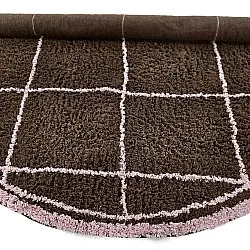 Tappeto rotondo - Lana Natural Cotton Shaggy (marrone)