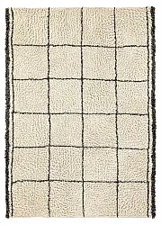 Tappeto A Pelo Lungo - Lana Natural Cotton Shaggy (crema/grigio scuro)