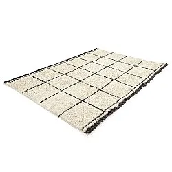 Tappeto A Pelo Lungo - Lana Natural Cotton Shaggy (crema/grigio scuro)
