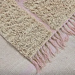Tappeto A Pelo Lungo - Lindley Natural Cotton Shaggy (beige/rosa)