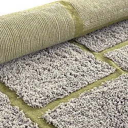 Tappeto A Pelo Lungo - Lindley Natural Cotton Shaggy (grigio/verde)