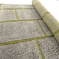 Tappeto A Pelo Lungo - Lindley Natural Cotton Shaggy (grigio/verde)