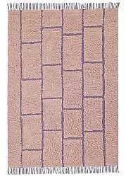 Tappeto A Pelo Lungo - Lindley Natural Cotton Shaggy (rosa/viola)