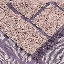 Tappeto A Pelo Lungo - Lindley Natural Cotton Shaggy (rosa/viola)