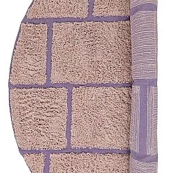 Tappeti rotondi - Lindley Natural Cotton Shaggy (rosa/viola)