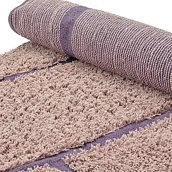 Tappeti rotondi - Lindley Natural Cotton Shaggy (rosa/viola)