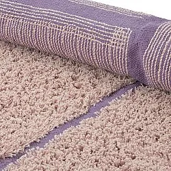 Tappeti rotondi - Lindley Natural Cotton Shaggy (rosa/viola)