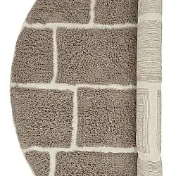 Tappeti rotondi - Lindley Natural Cotton Shaggy (tortora/grigio)