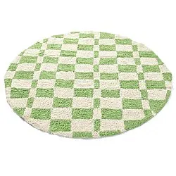 Tappeto rotondo - Maranello Natural Cotton Shaggy (verde)