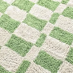 Tappeto rotondo - Maranello Natural Cotton Shaggy (verde)
