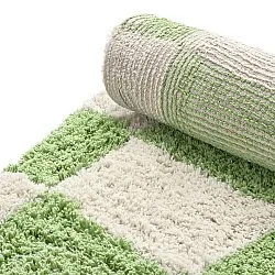 Tappeto rotondo - Maranello Natural Cotton Shaggy (verde)