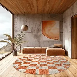 Tappeti rotondi - Maranello Natural Cotton Shaggy (arancia)
