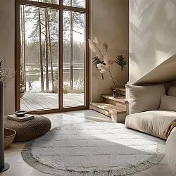 Tappeti rotondi - Pamplona Natural Cotton Shaggy (offwhite)