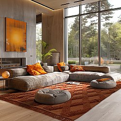 Tappeto A Pelo Lungo - Pamplona Natural Cotton Shaggy (terracotta)