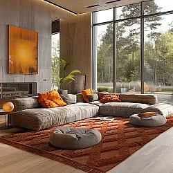 Tappeto A Pelo Lungo - Pamplona Natural Cotton Shaggy (terracotta)