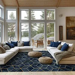 Tappeto Wilton - Remy (blu scuro)