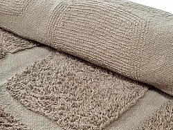 Tappeti rotondi - Salem Natural Cotton Shaggy (tortora)
