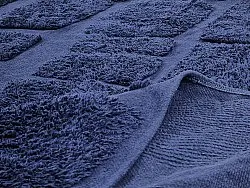 Tappeti rotondi - Salem Natural Cotton Shaggy (blu scuro)
