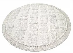 Tappeti rotondi - Salem Natural Cotton Shaggy (offwhite)