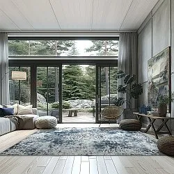 Tappeto Wilton - Santi (grigio bluastro/bianco)