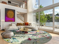 Tappeto rotondo - Satriano (grigio/multi)