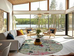 Tappeto rotondo - Satriano (grigio/multi)