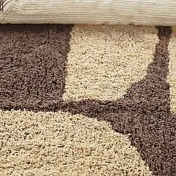 Tappeto rotondo - Siberia Natural Cotton Shaggy (beige/marrone)