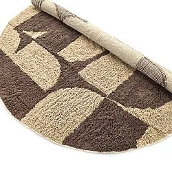 Tappeto rotondo - Siberia Natural Cotton Shaggy (beige/marrone)