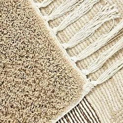 Tappeto A Pelo Lungo - Siberia Natural Cotton Shaggy (beige/marrone)