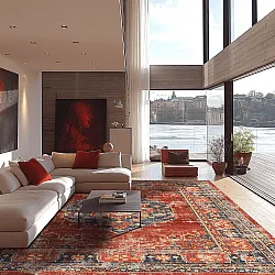 Tappeto Wilton - Soussi (rosso/multi)